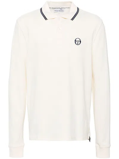 Sergio Tacchini Logo-embroidered Polo Shirt In Neutrals