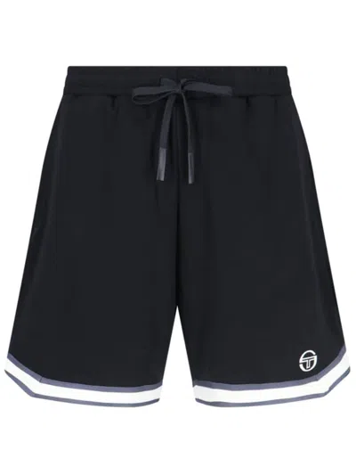 SERGIO TACCHINI LOGO-PRINT TRACK SHORTS 