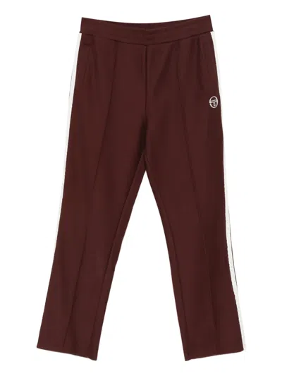 Sergio Tacchini Logo-stripe Trousers In Brown