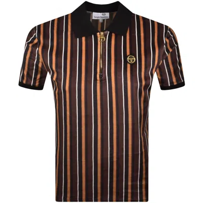 Sergio Tacchini Lomazzo Velour Polo Black In Multi