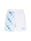 Sergio Tacchini Luca Check Track Shorts In White