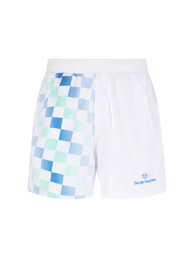 SERGIO TACCHINI 'LUCA' CHECK TRACK SHORTS