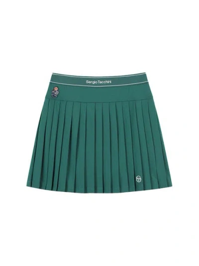 Sergio Tacchini Mc Scratch Staff Pleated Skirt In Green