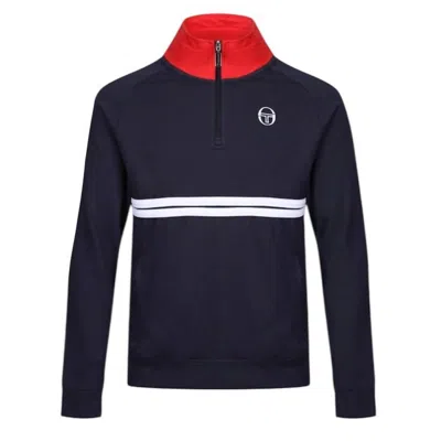Sergio Tacchini Men's Dallas 1/4 Zip Tracktop Archivio Jacket In Navy