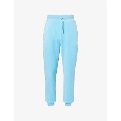 Sergio Tacchini Mens Baltic Sea Tassio Straight-leg Cotton-blend Jogging Bottoms Xl In Blue