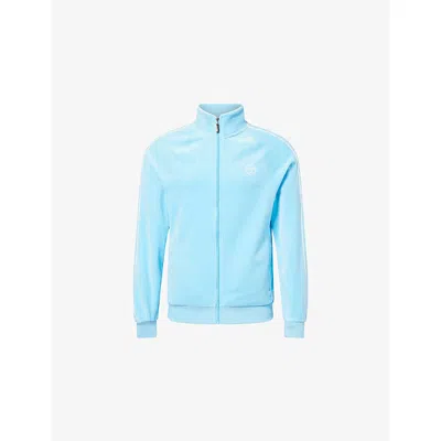 Sergio Tacchini Mens Baltic Sea Tasso Logo-embroidered Velour Track Top Xl In Multi