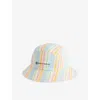 Sergio Tacchini Mens Clear Sky Gardenia  X Wavey Garms Dropout Cotton Bucket Hat
