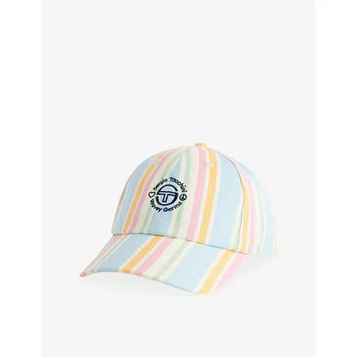 Sergio Tacchini Mens Clear Sky Gardenia  X Wavey Garms Dropout Cotton Cap