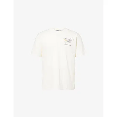 Sergio Tacchini Mens Gardenia Vacanza Graphic-print Cotton T-shirt In White