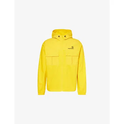 Sergio Tacchini Mens Mango Mint Calisti Hooded Cotton Jacket In Yellow