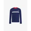 Sergio Tacchini Mens Maritime Blue Multi New Supermac Lon-sleeve Cotton T-shirt In Blue