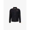 Sergio Tacchini Mens Black Giorno Stripe-trim Cotton-blend Track Jacket In Black