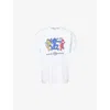 Sergio Tacchini Mens White  X Wavey Garms Tempo Rave Cotton T-shirt Xl