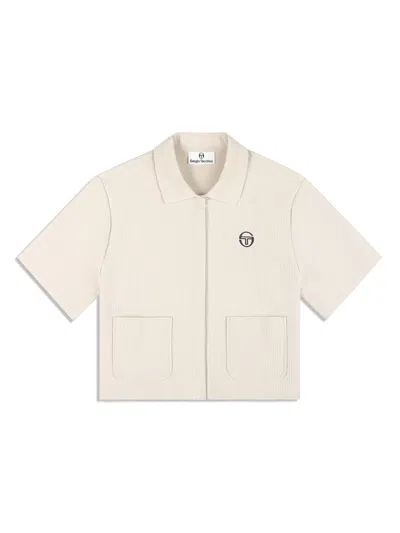 Sergio Tacchini Mia Cropped Shirt In Neutral