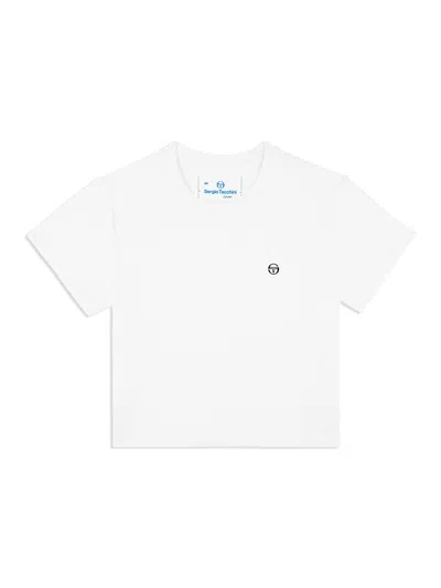 Sergio Tacchini Mirano Fitted Crop Top In White