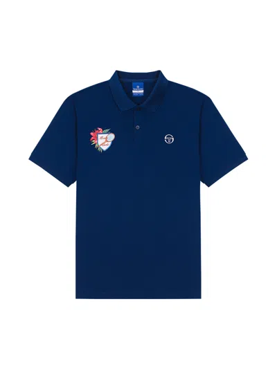 Sergio Tacchini Monte Carlo Graphic Polo Shirt In Blue