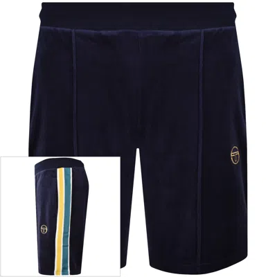 Sergio Tacchini Monte Velour Shorts Navy In Blue