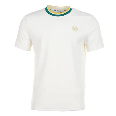 Sergio Tacchini Monte Velour T Shirt Cream In White
