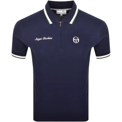 Sergio Tacchini Nanto Qz Polo Navy In Blue
