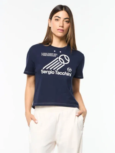 Sergio Tacchini Nera Boxy Tee In Blue