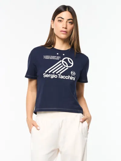 Sergio Tacchini Nera Boxy Tee In Blue