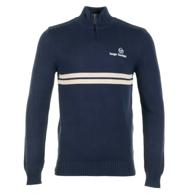 Sergio Tacchini New Dallas 1/4 Zip Knit Maritime Blue / Peyote
