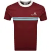 Sergio Tacchini New Supermac T Shirt Burgundy In Burgundy