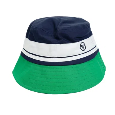 Sergio Tacchini Newsford Bucket Hat Maritime Blue White In Orange