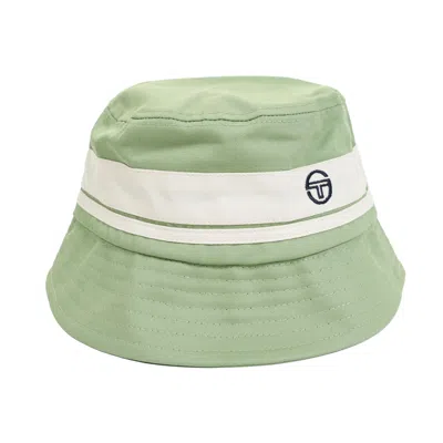 Sergio Tacchini Newsford Bucket Hat Quiet Green In Neutral