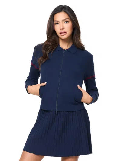 Sergio Tacchini Nota Knit Jacket In Blue