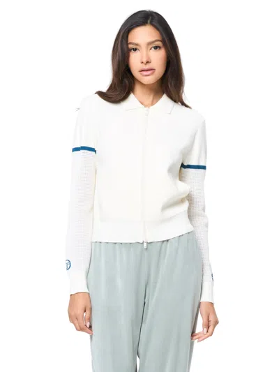 Sergio Tacchini Nota Knit Jacket In White