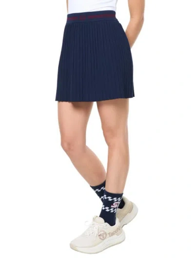 Sergio Tacchini Nota Knit Skirt In Blue
