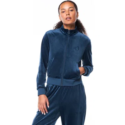 Sergio Tacchini Nuvola Velour Track Jacket In Blue