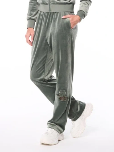 Sergio Tacchini Nuvola Velour Track Pant In Green