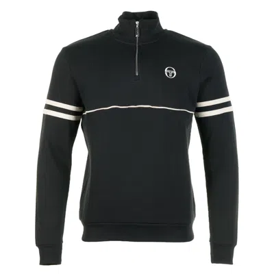 Sergio Tacchini Orion 1/4 Zip Sweat Black / Peyote In Animal Print