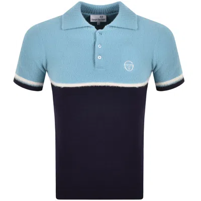 Sergio Tacchini Orion Knit Polo T Shirt Blue