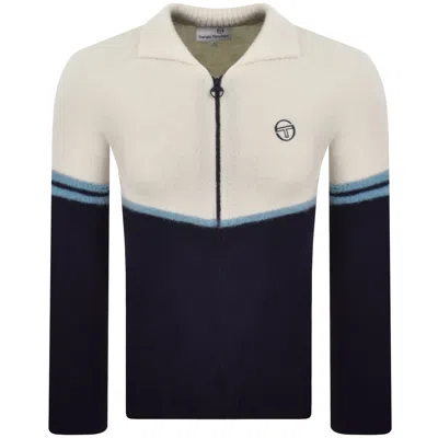 Sergio Tacchini Orion Knit Track Top Cream In White
