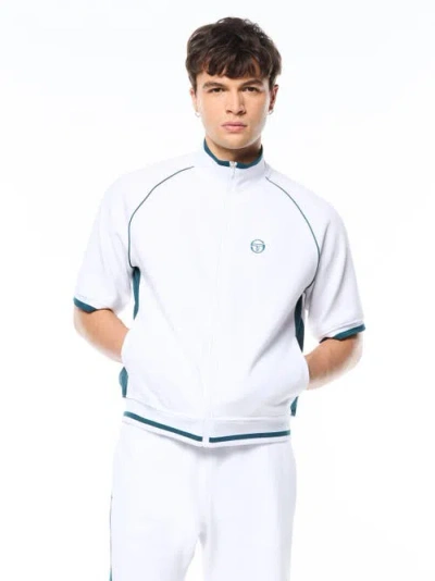 Sergio Tacchini Pannello Short Sleeve Track Jacket In White