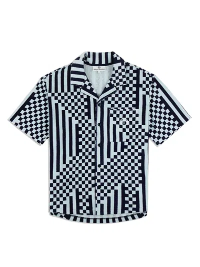 Sergio Tacchini Piastrella Terry Cabana Shirt In Multi
