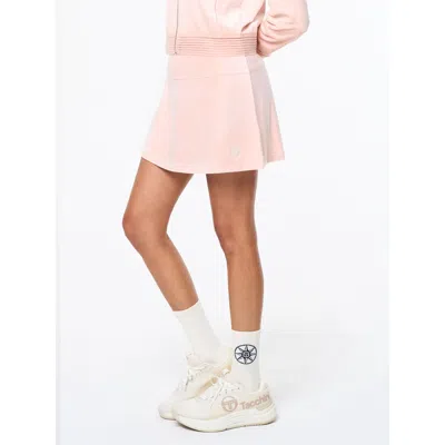 Sergio Tacchini Piera Velour Skirt In Pink