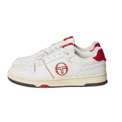Sergio Tacchini Prime Shot From Beige & Red Sneakers In Neturals