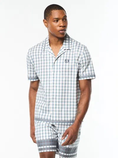 Sergio Tacchini Quadretto Cabana Shirt In White