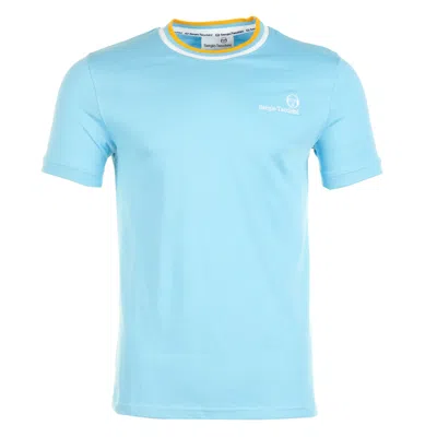 Sergio Tacchini Rainer Fc T Shirt Baltic Sea White Old Gold In Multi