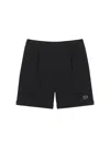 Sergio Tacchini Resort Waffle Pintuck Shorts In Black