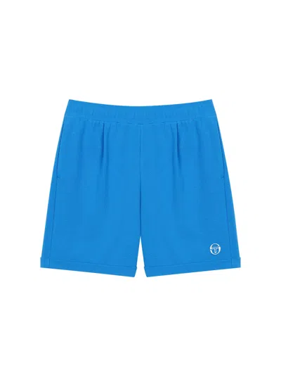 Sergio Tacchini Resort Waffle Pintuck Shorts In Blue
