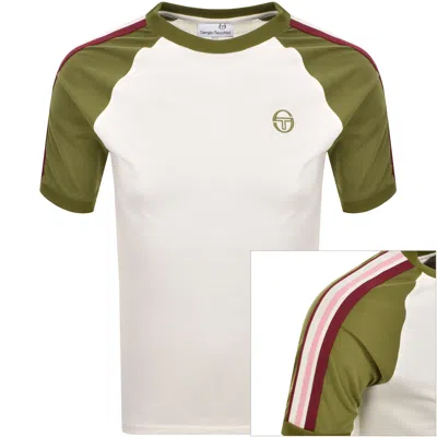 Sergio Tacchini Ringer T Shirt Cream In White