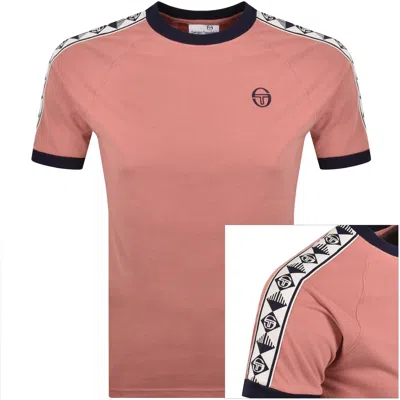 Sergio Tacchini Ringer T Shirt Pink