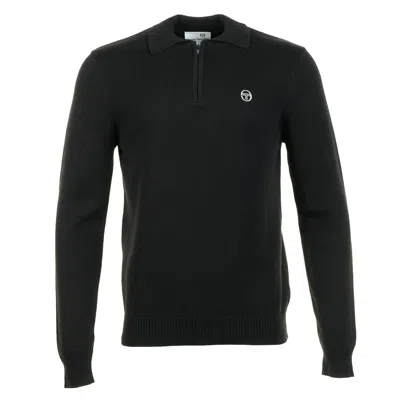 Sergio Tacchini Roberto Knitted Long Sleeve Polo Black