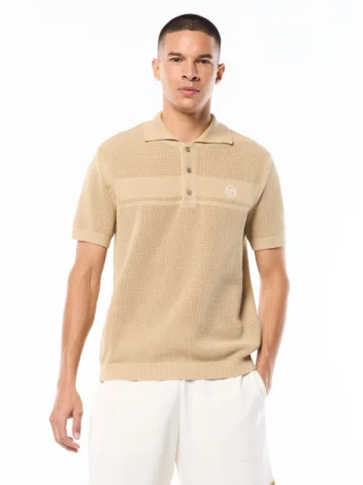 Sergio Tacchini Sabino Knit Polo In Neutral