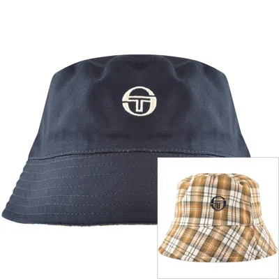 Sergio Tacchini Sen Reversible Bucket Hat In Blue
